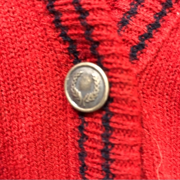 Vintage TWA Red Flight Attendant Cardigan Sweater - Picture 2 of 5